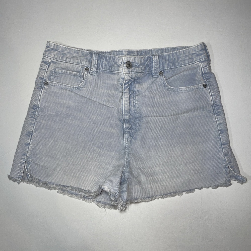 American Eagle Outfitters Women's Blue Corduroy Mom Shorts Size 10